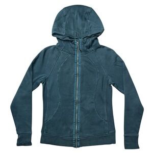 Lululemon Jacket Women 8 Scuba Hood Pocket Zip Up Coat Logo Cruise Run Gym Core